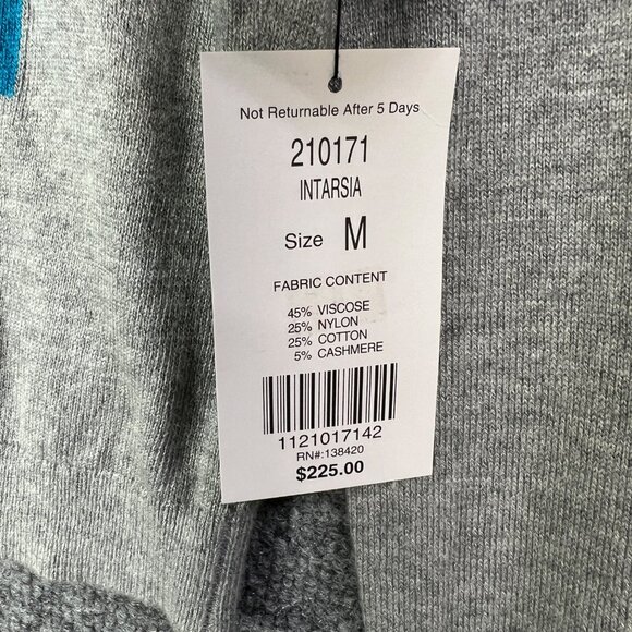 $225 Etcetera Womens Button up Cardigan Geometric Sweater Long Sleeve SZ M - Picture 6 of 7